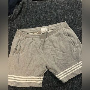 Adidas Originals Men’s 100% Cotton Shorts (Grey/White) Size XL